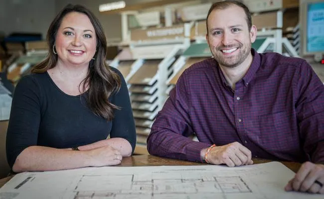 Erin and Will, owners of Paradise Carpet One
